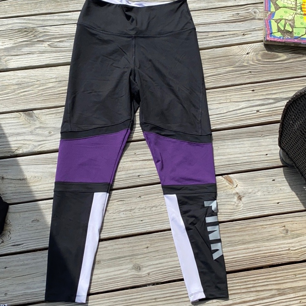 Purple and Black PINK Ultimate Yoga Leggings